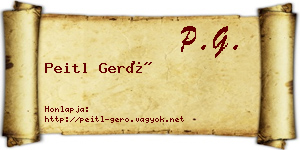 Peitl Gerő névjegykártya